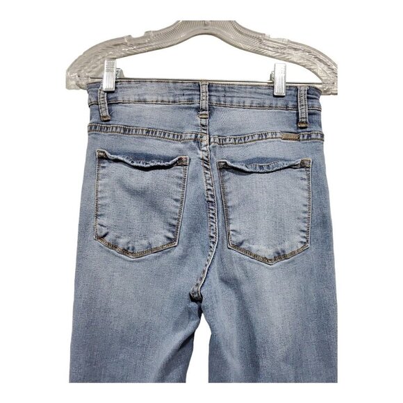 KANCAN Women's Estillo Distressed Mid Rise Skinny Blue Denim Jeans Size … - Picture 8 of 13